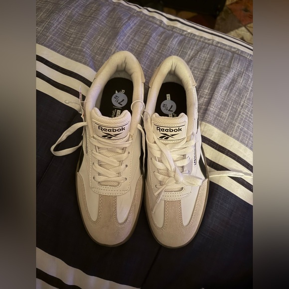 Reebok Classic White and Tan Sneakers - Picture 1 of 4